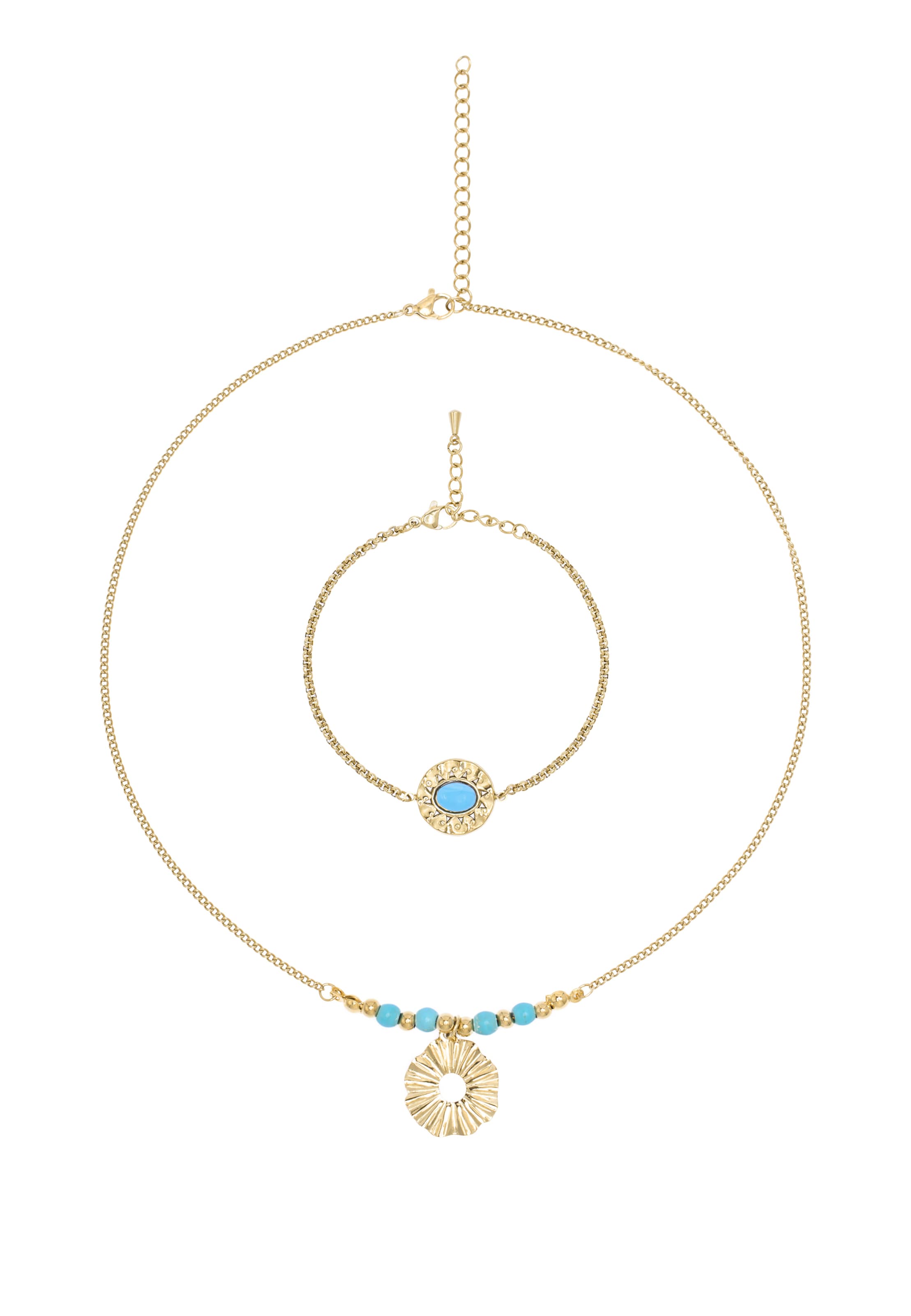 usha FESTIVAL Jewelry set in Gold: front
