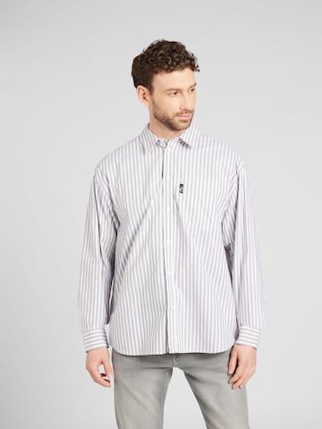 WOOD WOOD Regular fit Button Up Shirt 'Day' in Grey: front