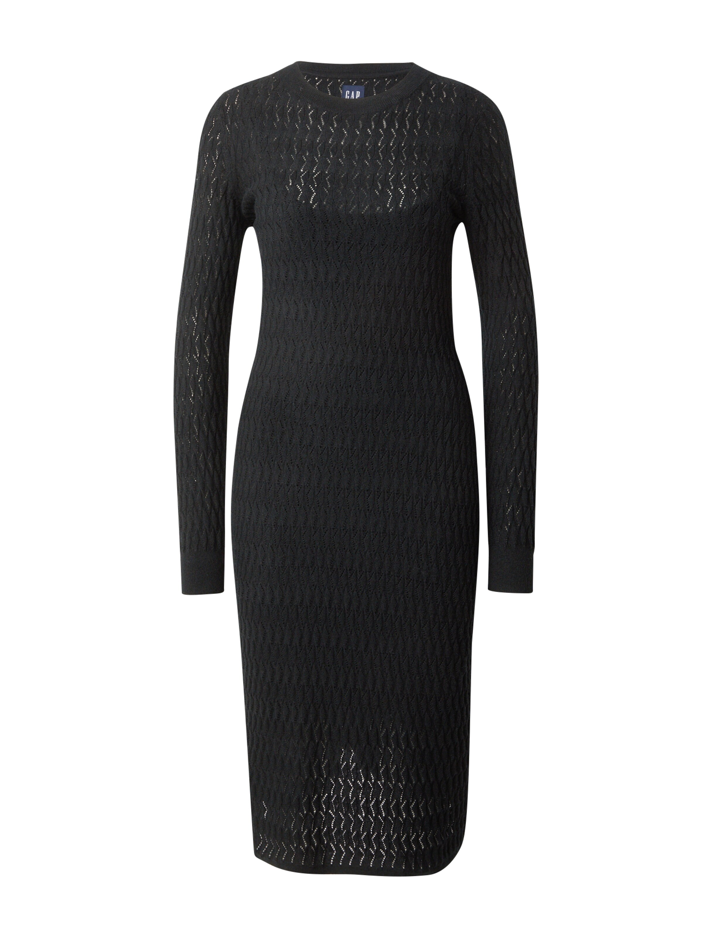 GAP Pletené šaty - Čierna: predná strana