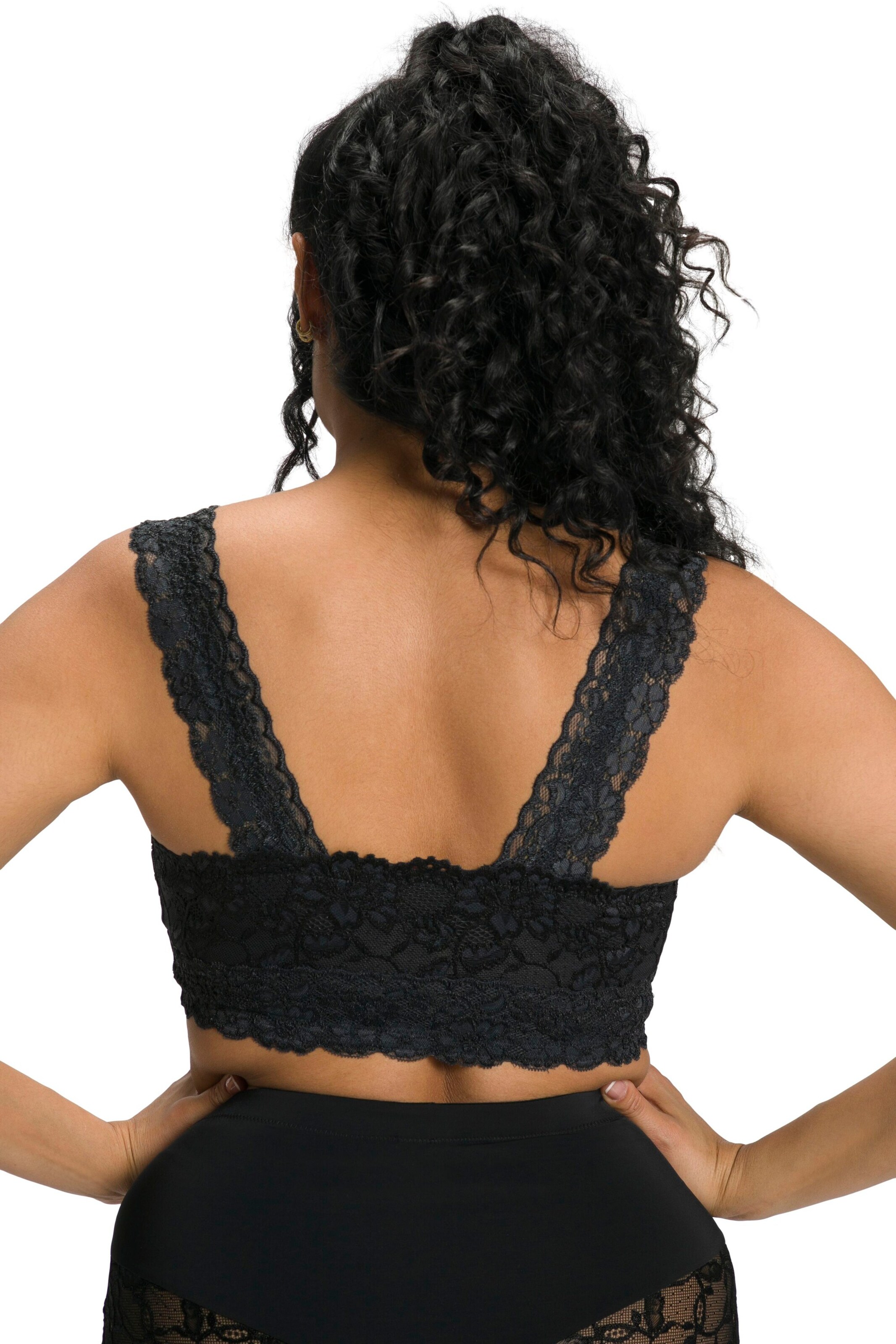 Ulla Popken Bralette Bra in Black