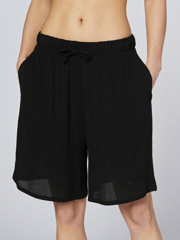 CHIEMSEE Loose fit Pants ' mit luftig-leichter Qualität ' in Black: front