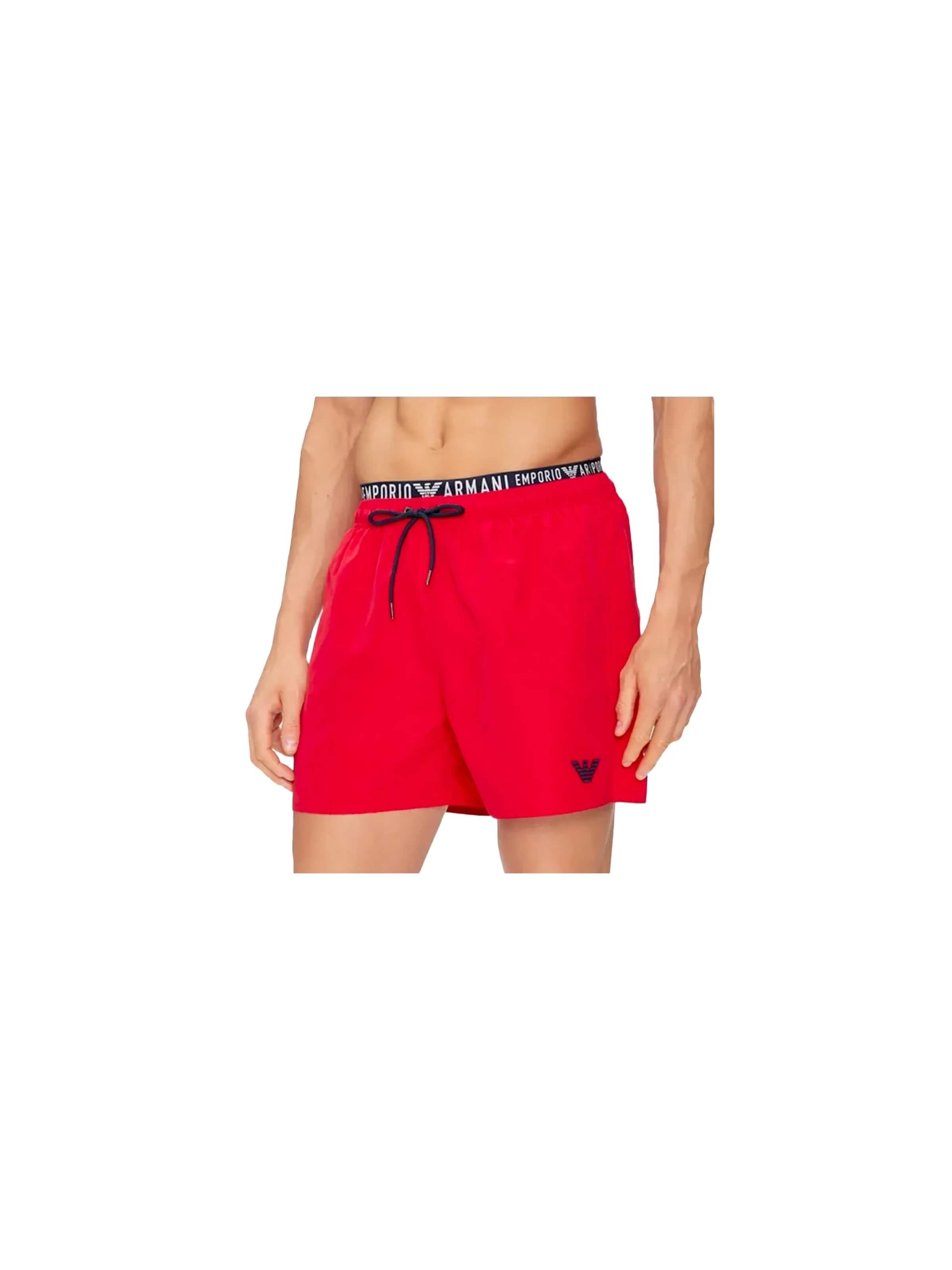 Shorts de bain 'Eagle' ARMANI en rouge : devant