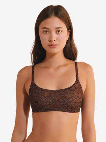 Bustier Soutien-gorge 'Pure Soft' ETAM en marron : devant