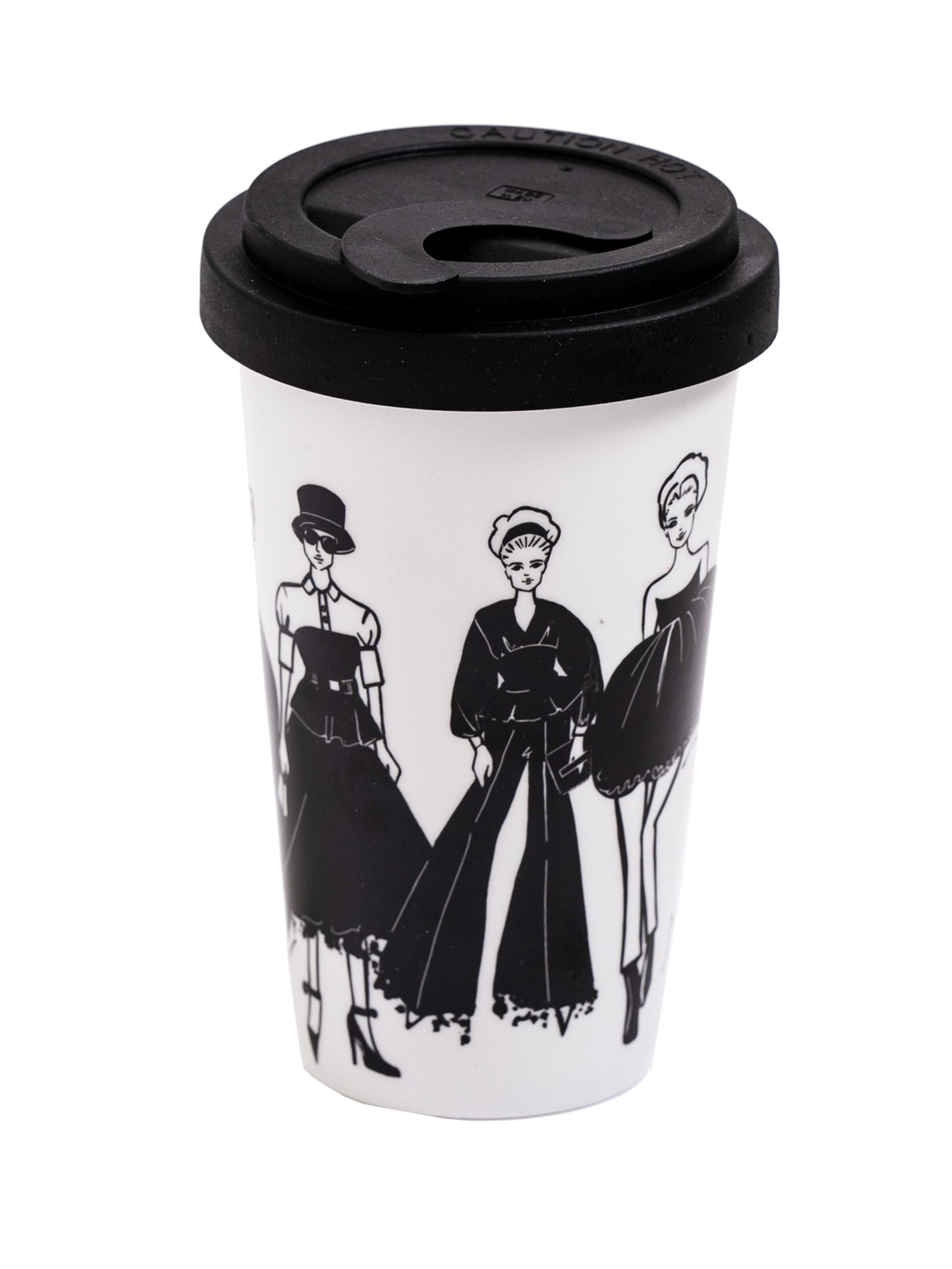 NJ Fashion Illustration Tasse in Weiß: Vorderseite