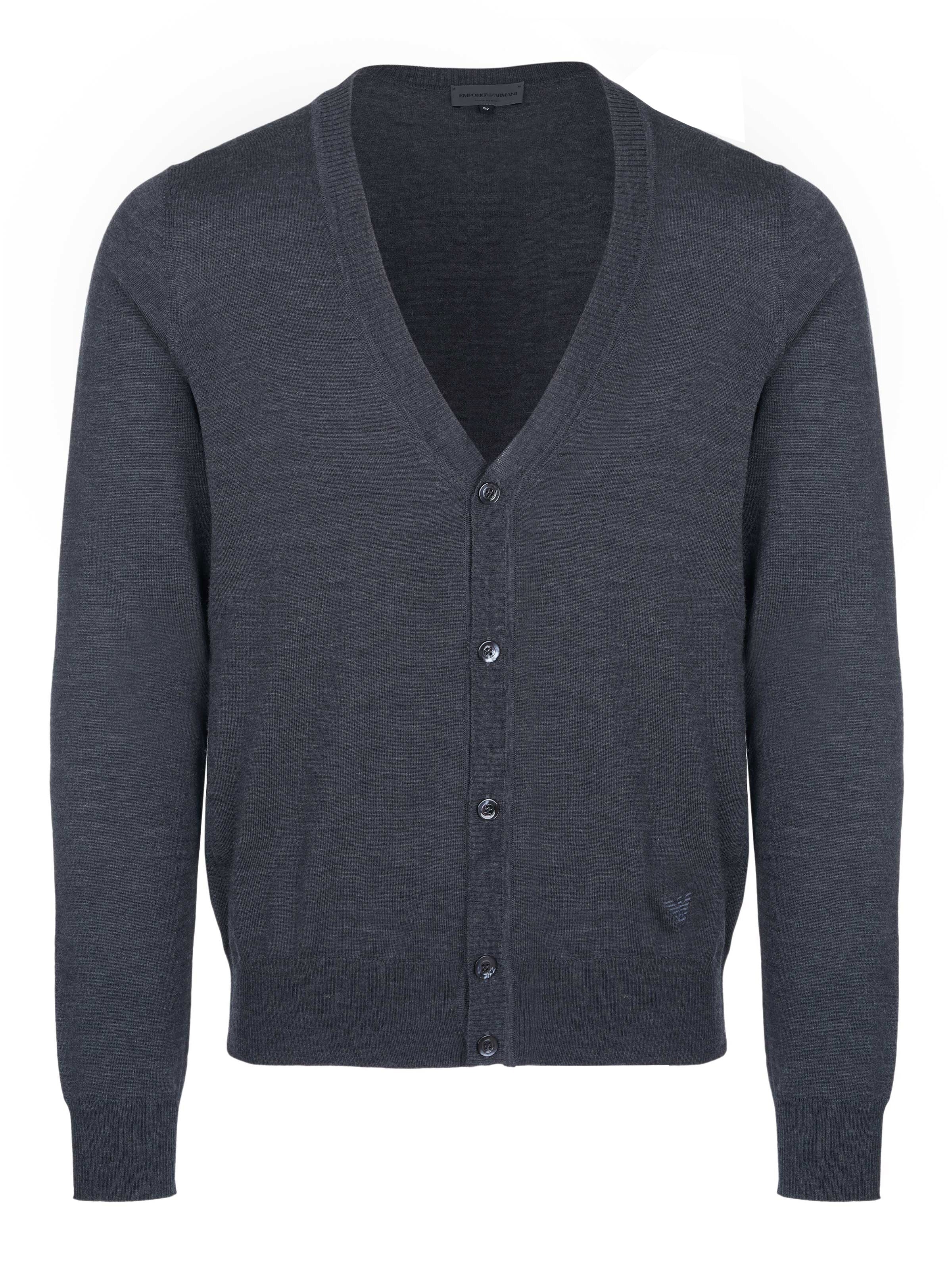 ARMANI Gebreid vest in Grijs: voorkant