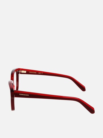 FERRAGAMO Sunglasses 'Ferragamo SF3023 Transparent red/dark red 51/18/140 WOMAN Eyewear Frame' in Red