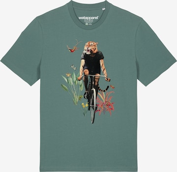 Maglietta ' Fancy Tiger ' di Watapparel in verde: frontale