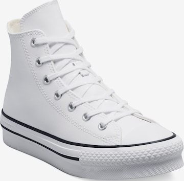 CONVERSE Sneakersy 'CHUCK TAYLOR ALL STAR EVA LIFT PLATFORM LEATHER' w kolorze biały: przód