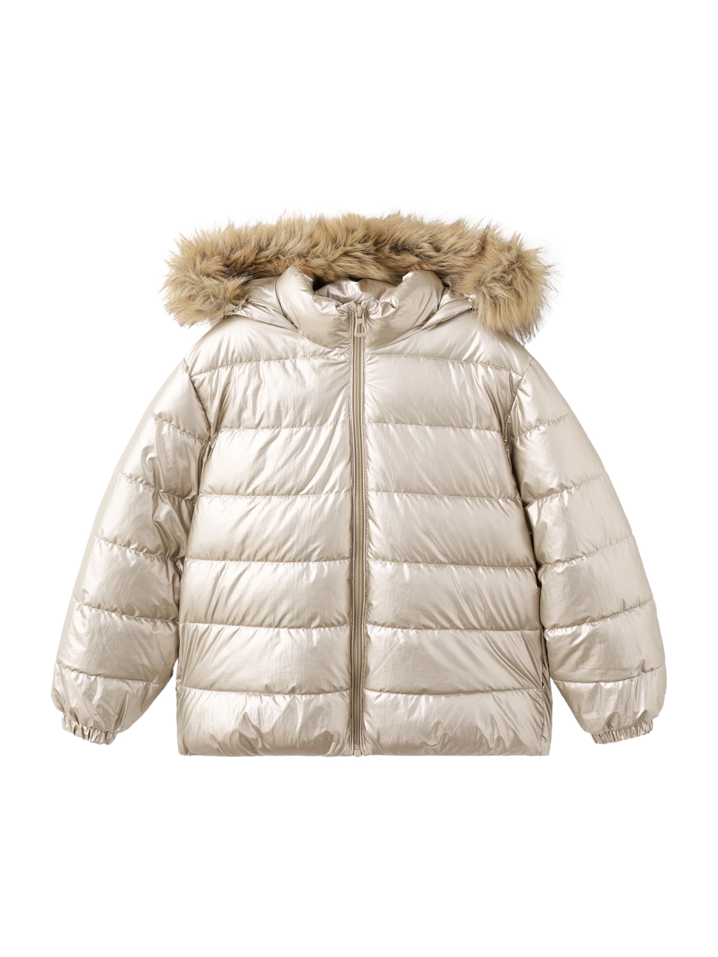 MANGO KIDS Vinterjakke i sølv: forside