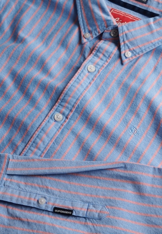 Superdry & Co Slim fit Button Up Shirt 'Oxford' in Blue