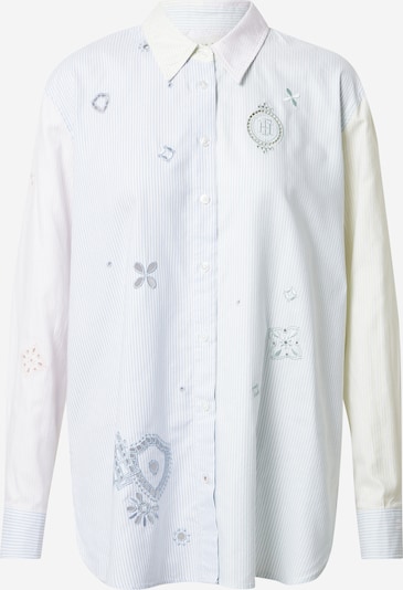 TOMMY HILFIGER Bluse in hellblau / pastellgelb / pastellpink / weiß, Produktansicht