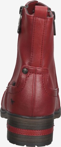 MUSTANG Lace-Up Ankle Boots in Red