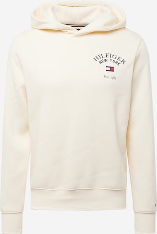 TOMMY HILFIGER Mikina 'ARCHED VARSITY' - Béžová: predná strana