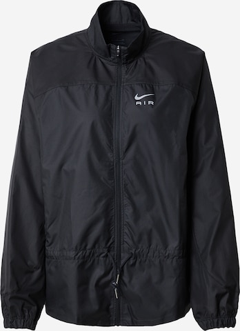 NIKE Athletic Jacket in Black: front