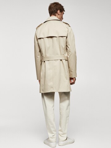 MANGO MAN Between-Seasons Coat in Beige