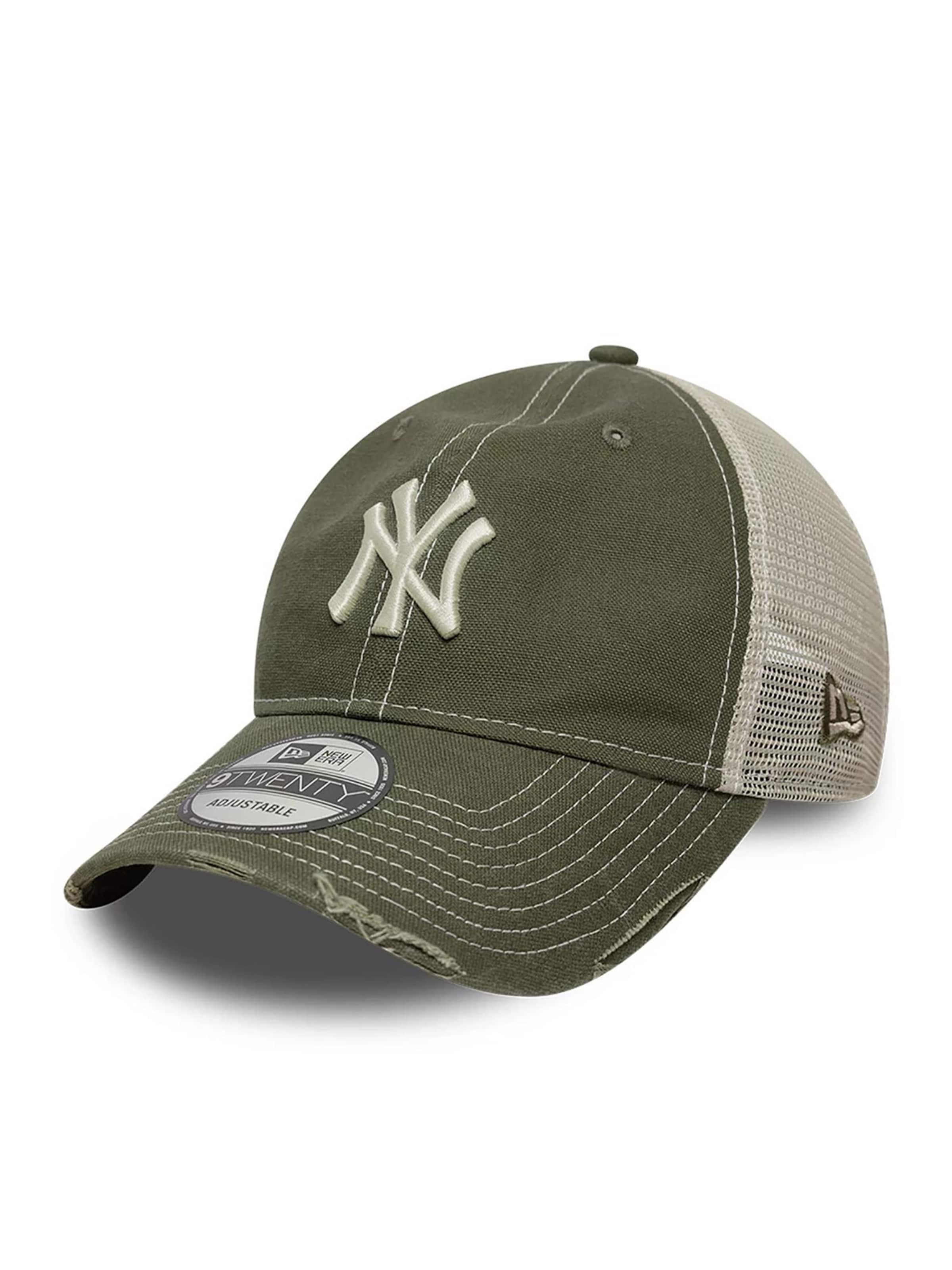 NEW ERA Athletic Cap '9TWENTY Trucker New York Yankees Cotton Canvas' in Green: front