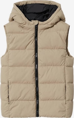 Gilet MANGO KIDS en beige : devant