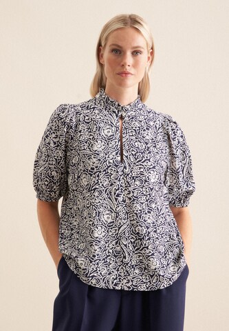 SEIDENSTICKER Blouse 'Schwarze Rose' in Blue: front