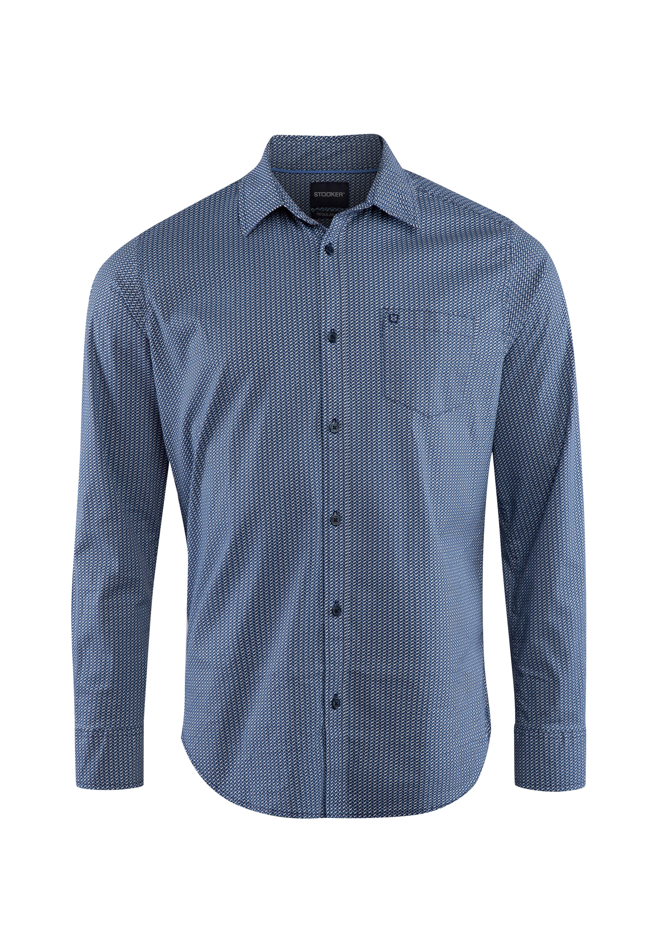 Stooker Men Regular fit Button Up Shirt 'Harrison' in Blue: front