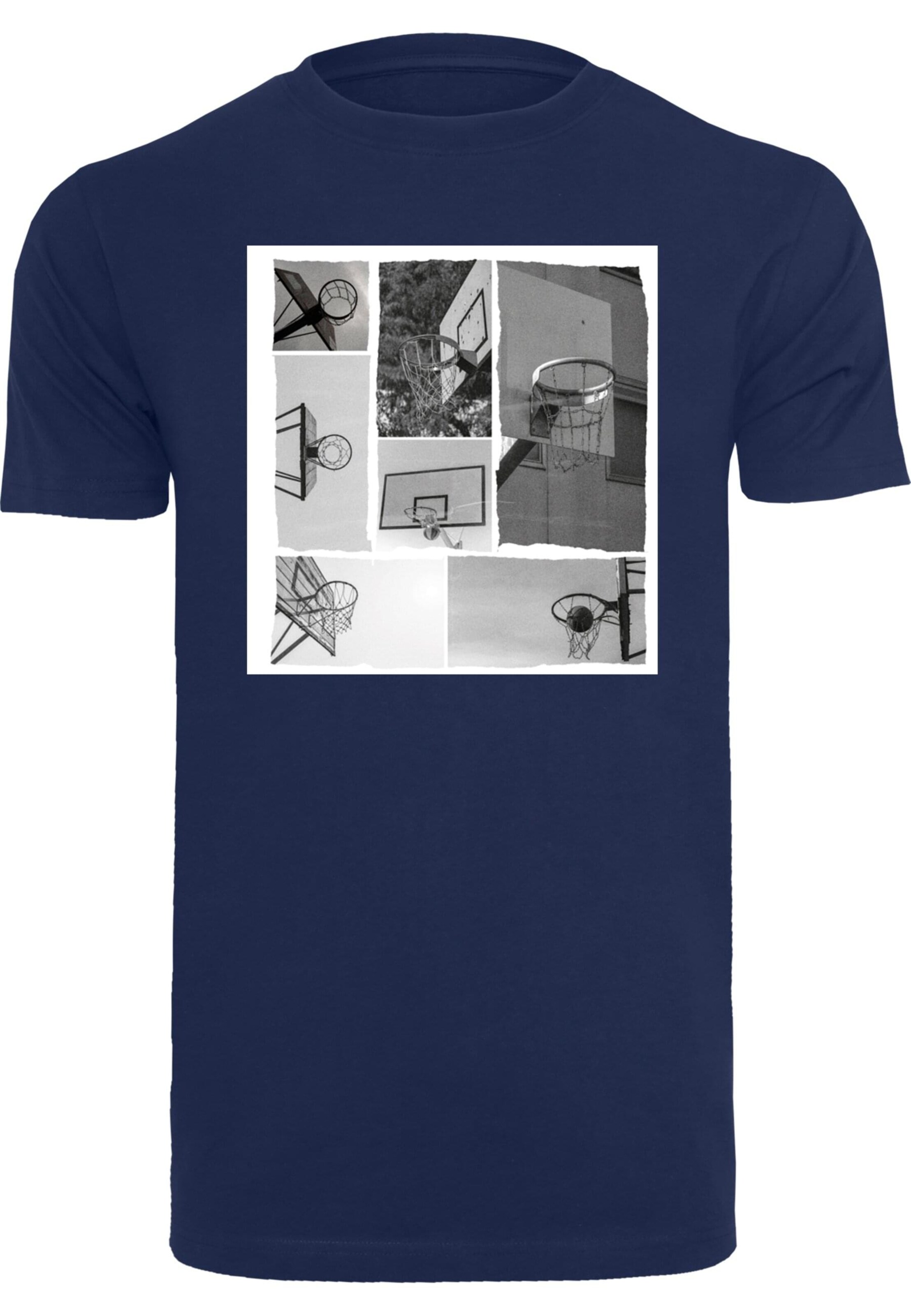 T-Shirt 'Hoop Life' Mister Tee en bleu : devant