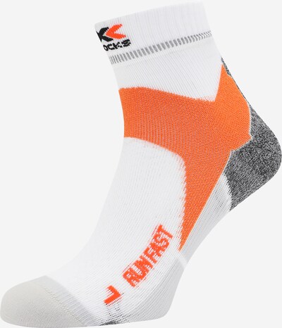 X-SOCKS Спортни чорапи в сив меланж / светлооранжево / черно / бяло, Преглед на продукта