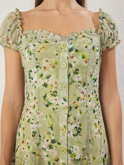 Trendyol Dress in Emerald / Kiwi / Light green / White, Item view