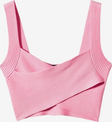 Tops en tricot 'EVA' MANGO en rose : devant