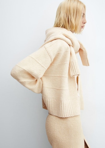 MANGO Knit Cardigan 'Osito' in Beige