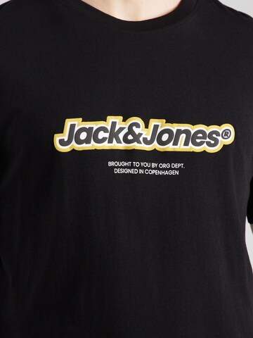 JACK & JONES Póló 'JWHVESTERBRO NEWTON' - fekete