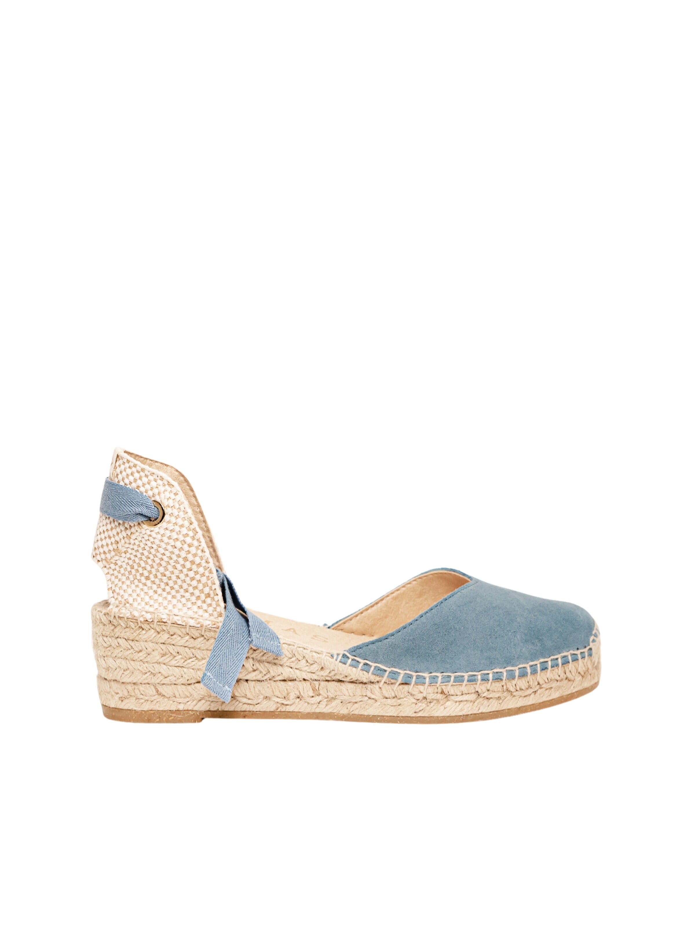 Alhamas - Sandalias 'Alpargata Cuña 5 cm' en azul: frente