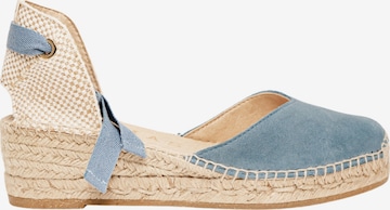 Alhamas - Sandalias 'Alpargata Cuña 5 cm' en azul: frente