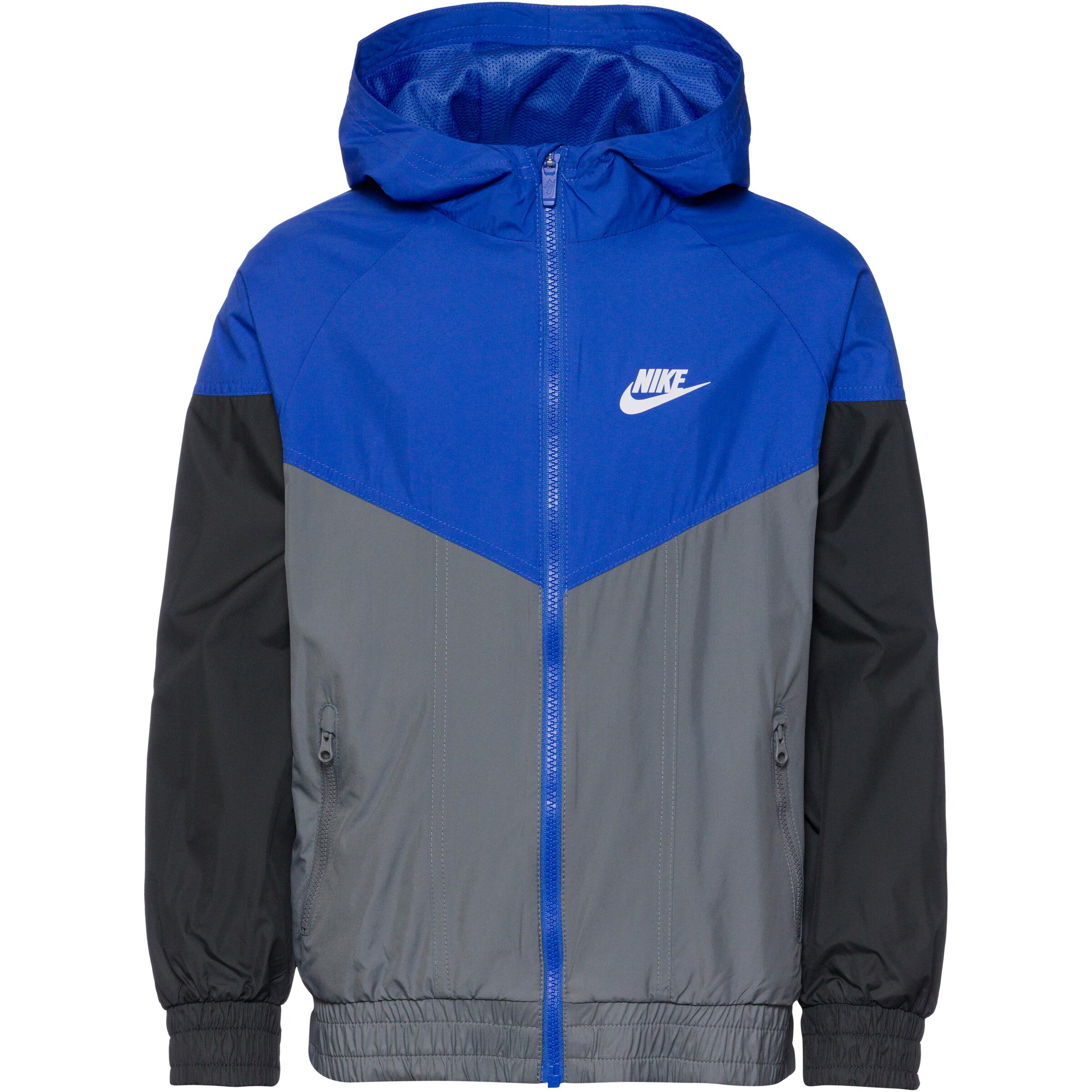 NIKE Athletic Jacket in Blue: front