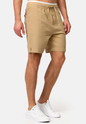 INDICODE JEANS Regular Hose 'Margera' in Beige