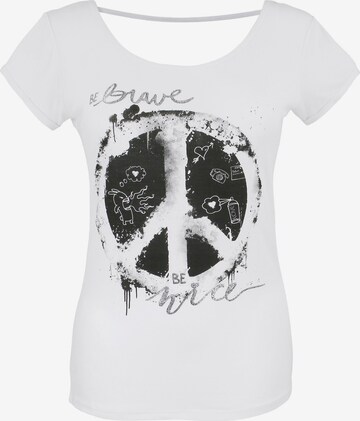 trueprodigy T-Shirt 'Love BE nice' in Weiß: front
