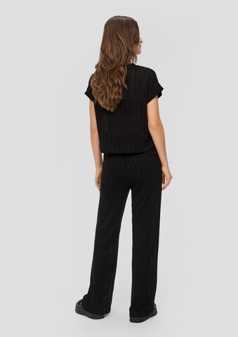 QS Wide leg Broek in Zwart