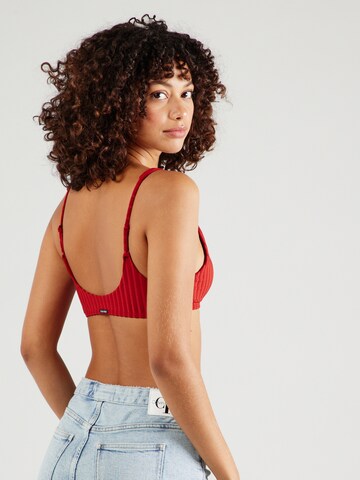 Calvin Klein Swimwear Triangle Bikini top in Red