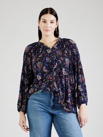 Lauren Ralph Lauren Plus Bluse 'VERSILLA' in Blau: Vorderseite