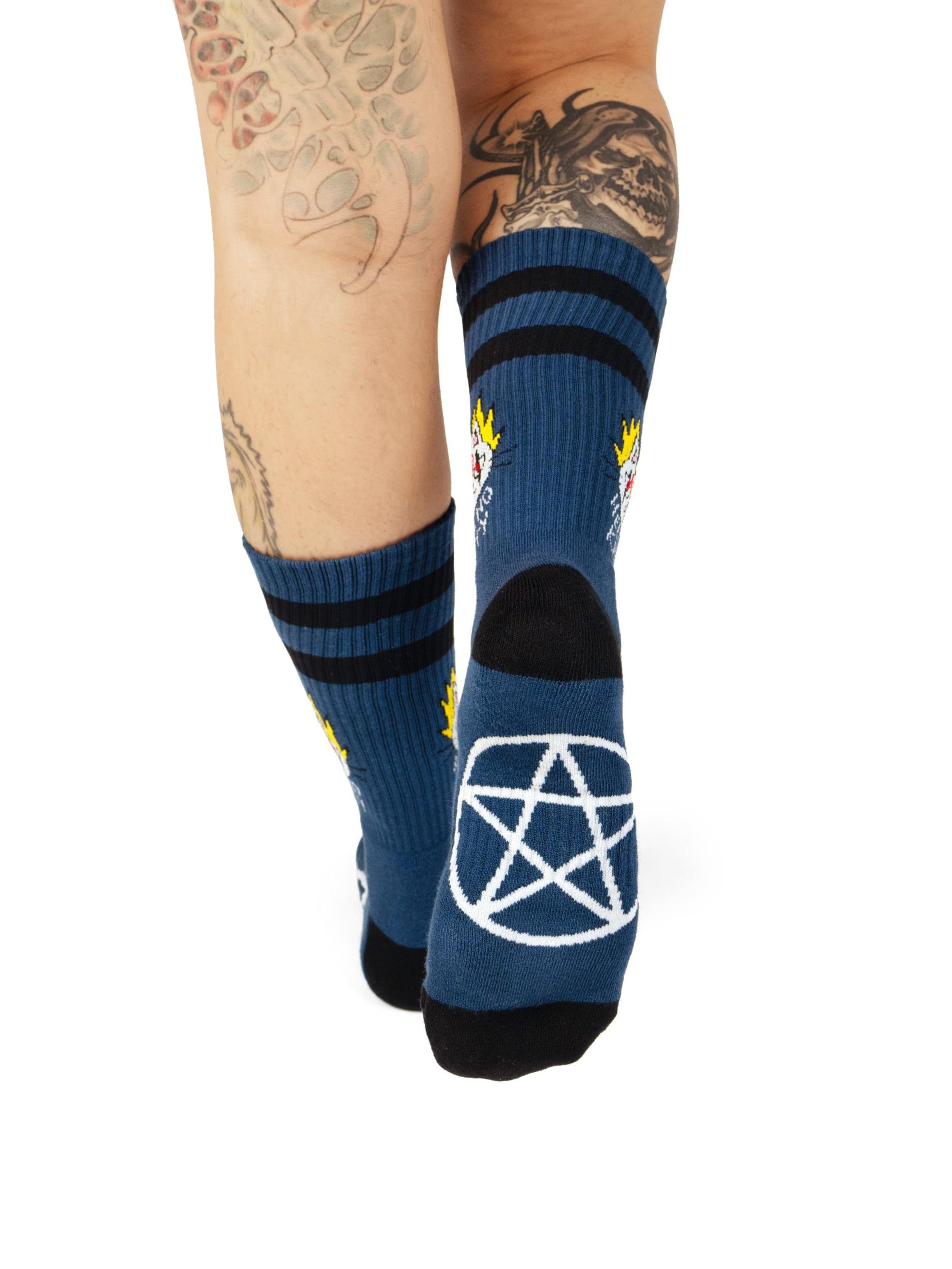 Chaussettes 'Hell no kitty' American Socks en gris