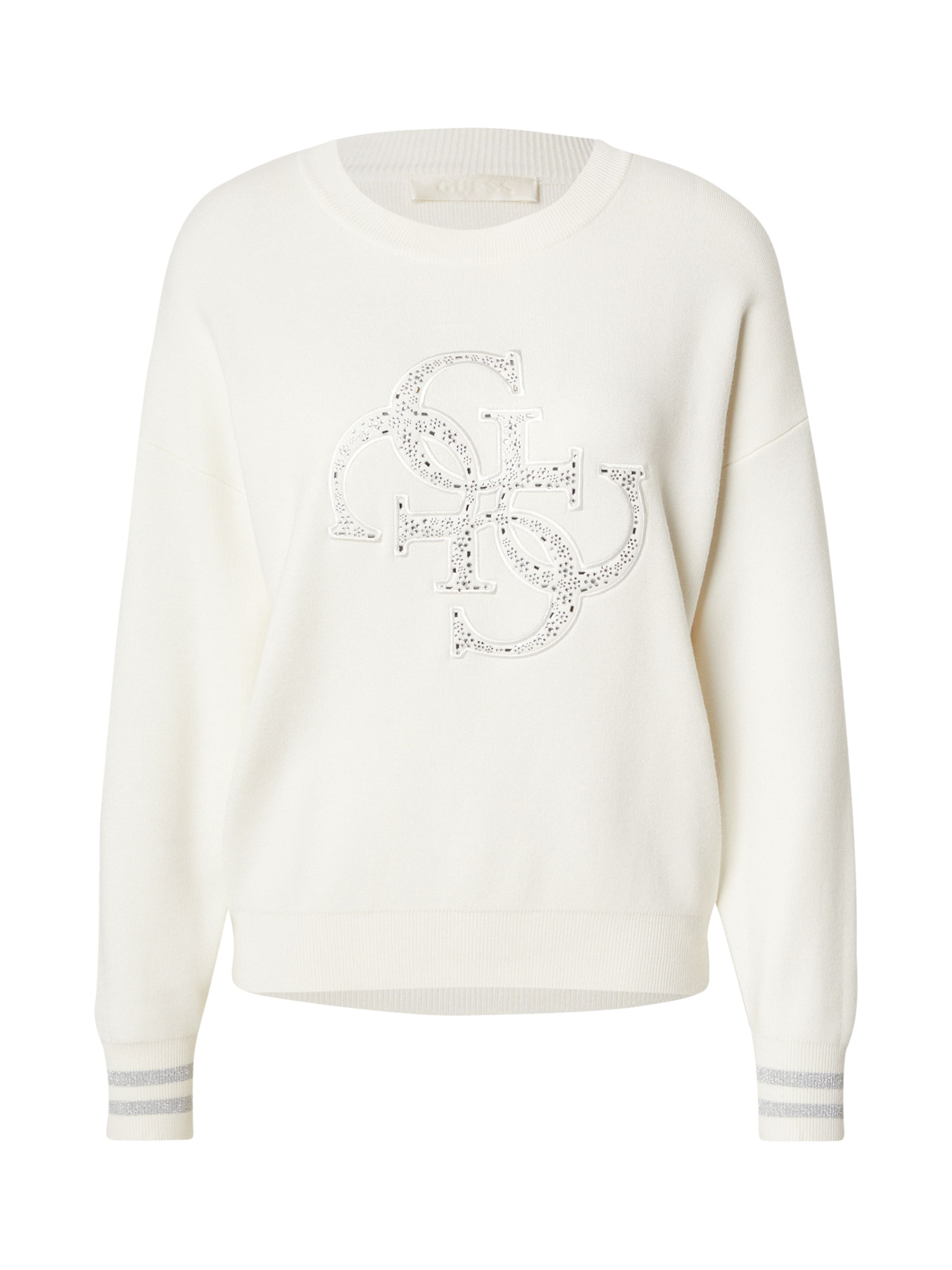 GUESS Pull-over 'Sylvie' en blanc, Vue avec produit