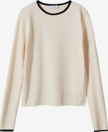 MANGO Sweater 'Piping' in Beige: front