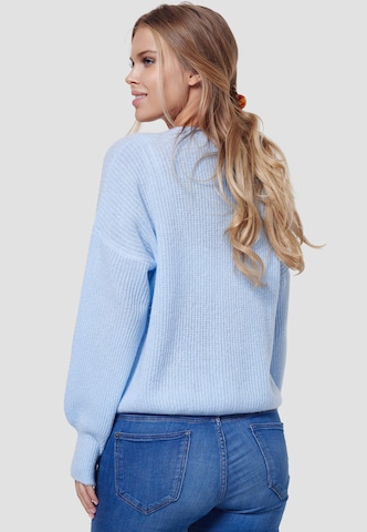 Decay Knit Cardigan in Blue: front