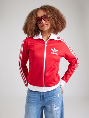 ADIDAS ORIGINALS Ζακέτα φούτερ 'Beckenbauer' σε κόκκινο: μπροστά