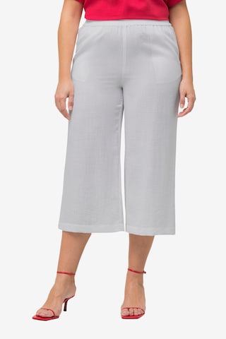 Wide Leg Pantalon Ulla Popken en blanc : devant