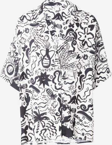 Monki Blouse 'Lucky' in Wit: voorkant