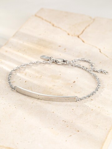 Hey Happiness Armband 'Bar Cable' in Zilver