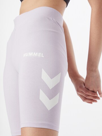 Skinny Pantaloni sportivi 'Legacy' di Hummel in lilla