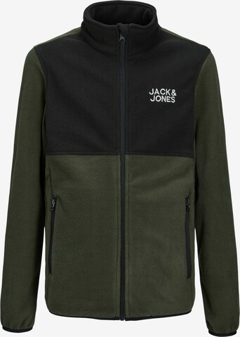 Jack & Jones Junior Fleecová mikina 'Hyper' – zelená: přední strana