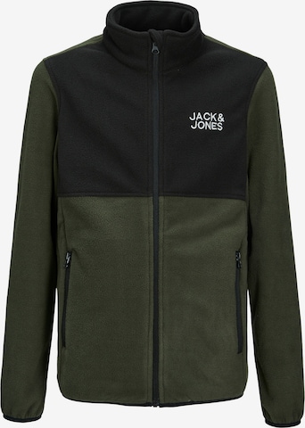 Giacca di pile 'Hyper' di Jack & Jones Junior in verde: frontale