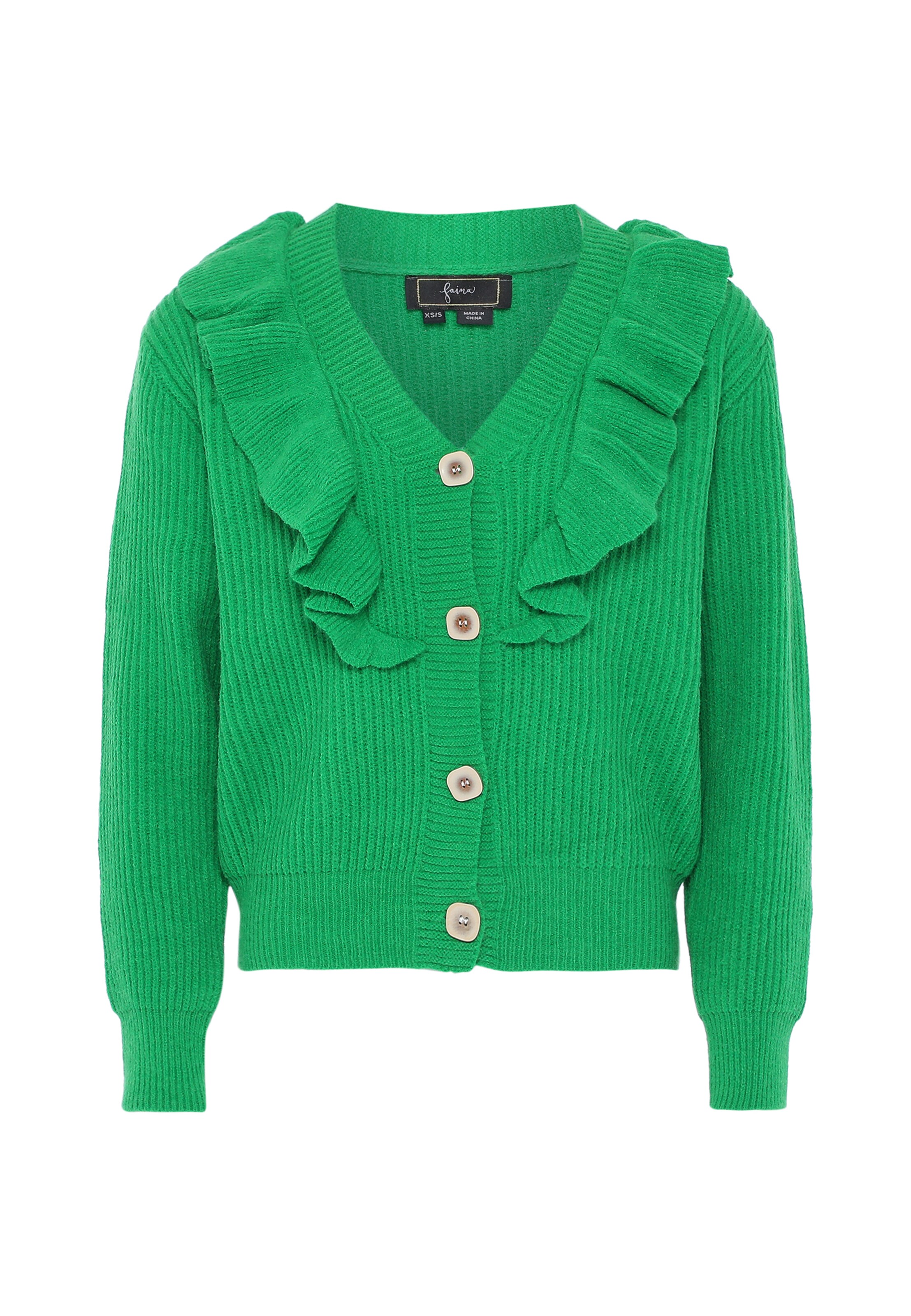 faina Cardigan i grøn: forside