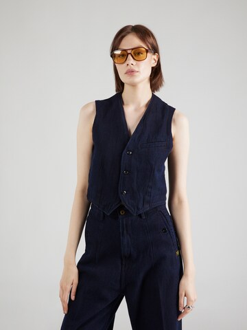 Gilet de costume G-Star RAW en bleu : devant